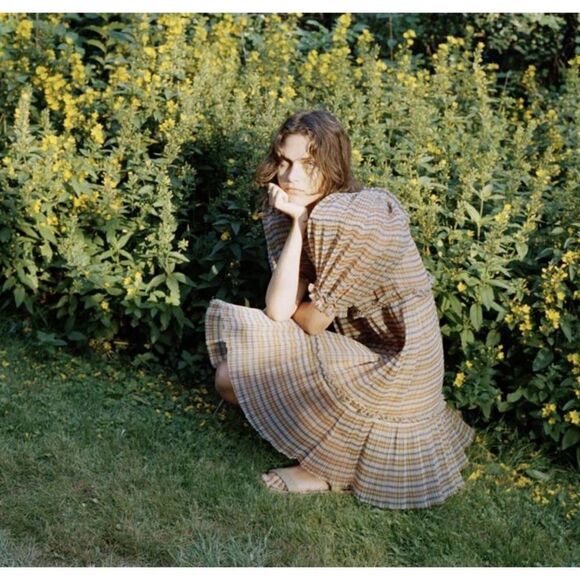 Sea NY Teddie puff sleeve plaid Dress - Picture 2 of 15